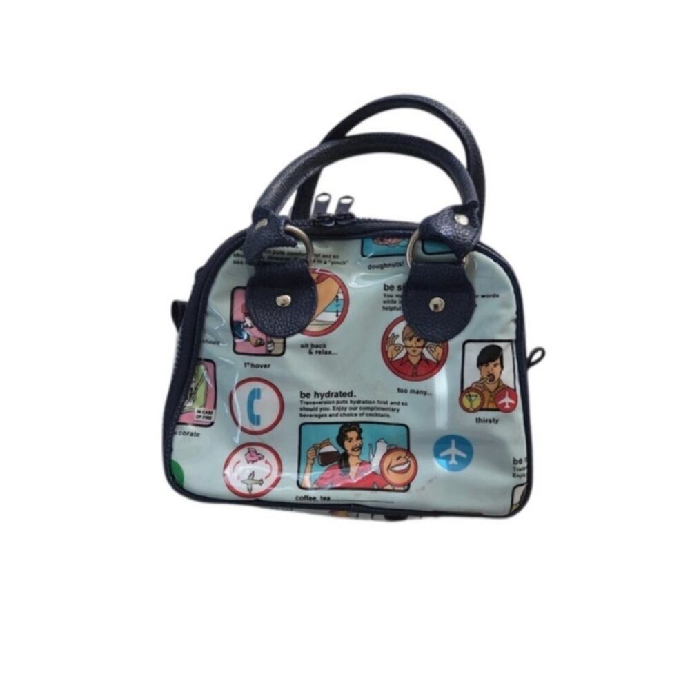Trans Version Travel Graphic Print Handbag/Makeup Bag